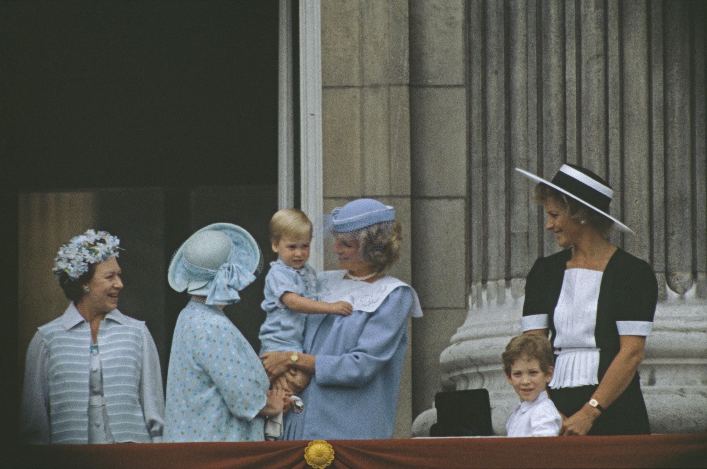 Princess Diana with the rest of the royal family on the balcony of Buckingham Palace for for Trouping the Colour in June 1984 | Source: Getty Images