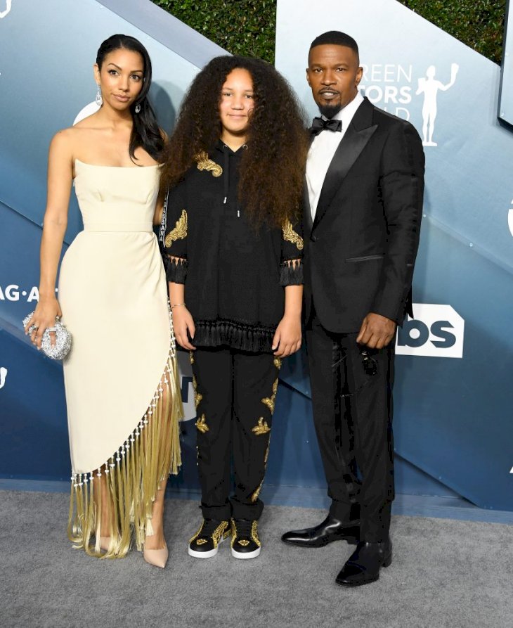  Corinne Foxx, Annalise Bishop, and Jamie Foxx arrives at the 26th Annual Screen Actors Guild Awards at The Shrine Auditorium on January 19, 2020 in Los Angeles, California. | Photo by Steve Granitz/WireImage