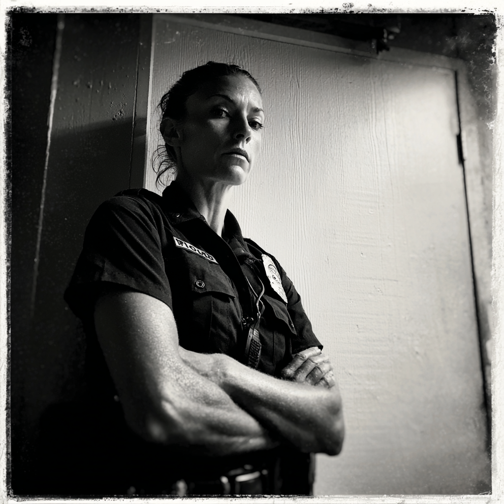A police officer standing with folded arms | Source: Midjourney