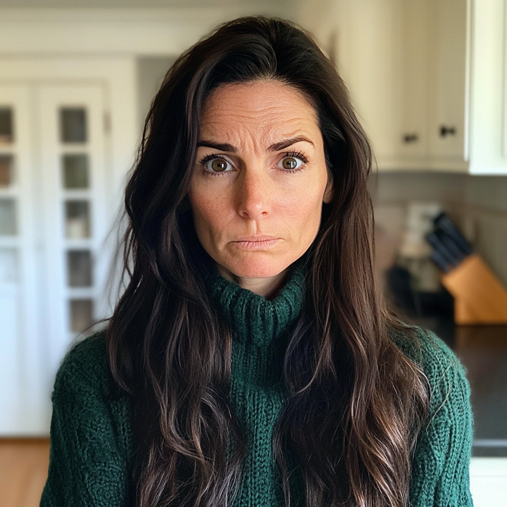 An annoyed woman standing in a kitchen | Source: Midjourney