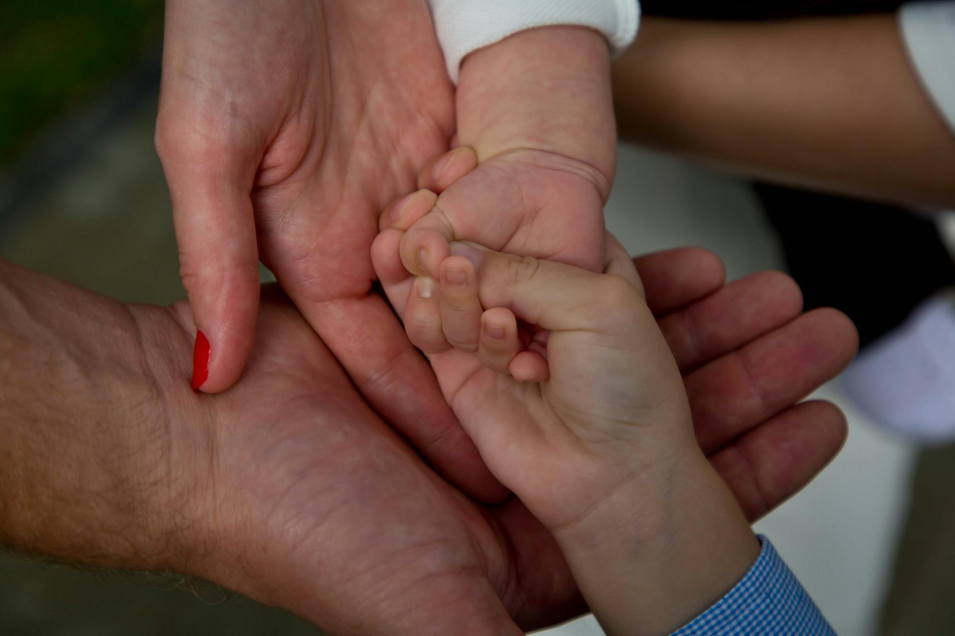 A family holding hands | Source: Pexels