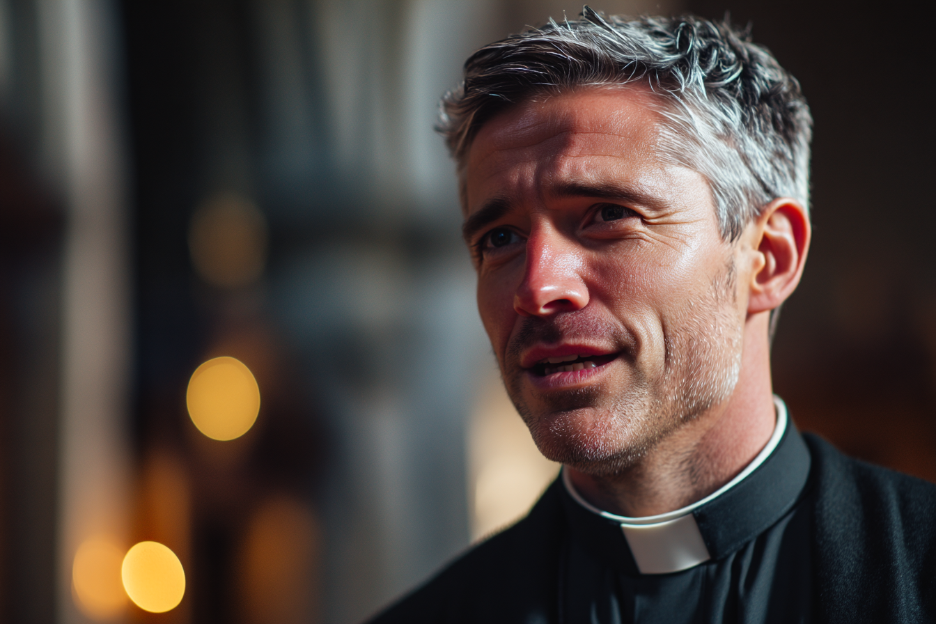 A priest talking | Source: Midjourney