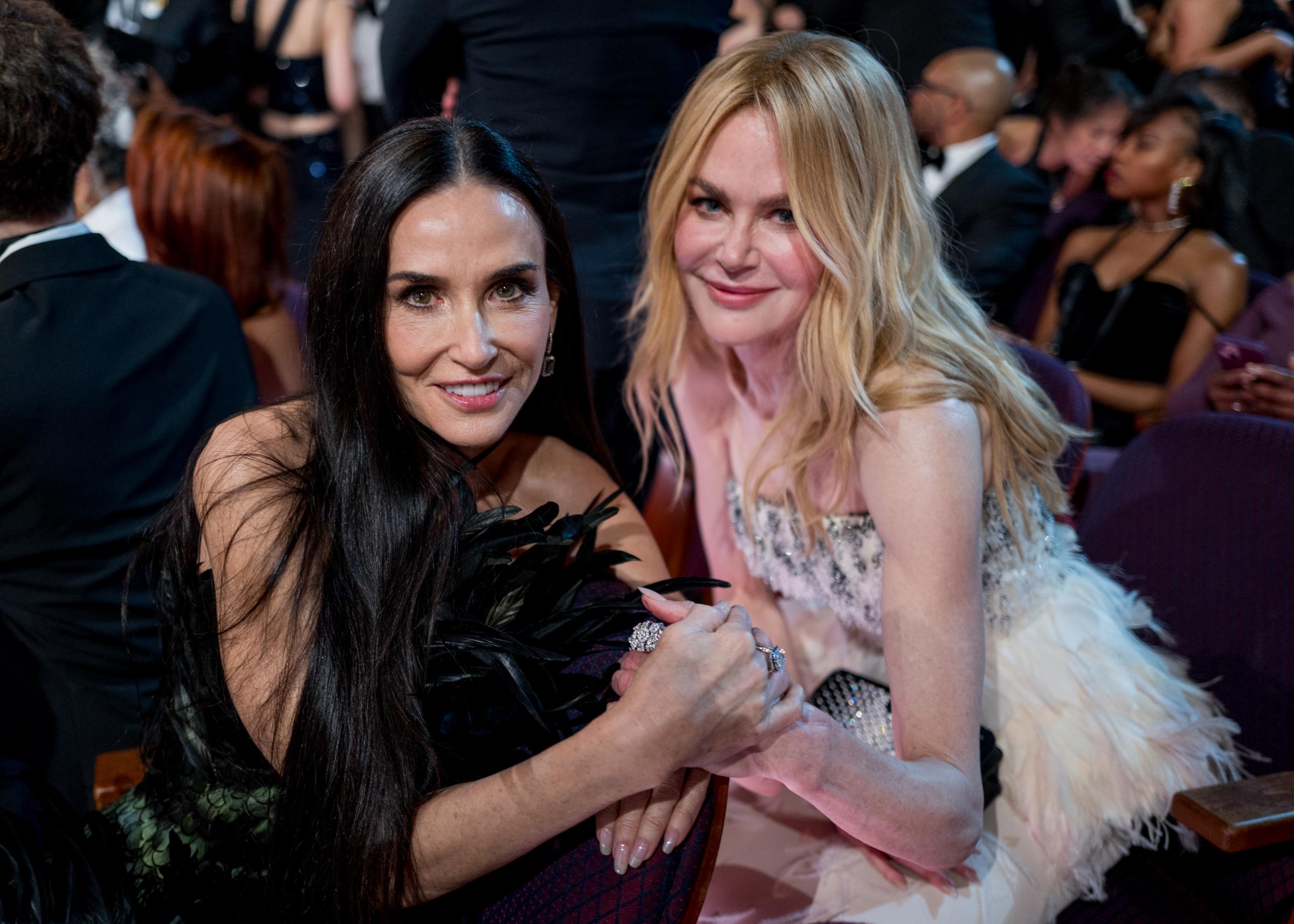 Demi Moore and Nicole Kidman attend the 98th Annual Oscars at Dolby Theatre on March 15, 2026 in Hollywood, California. | Source: Getty Images