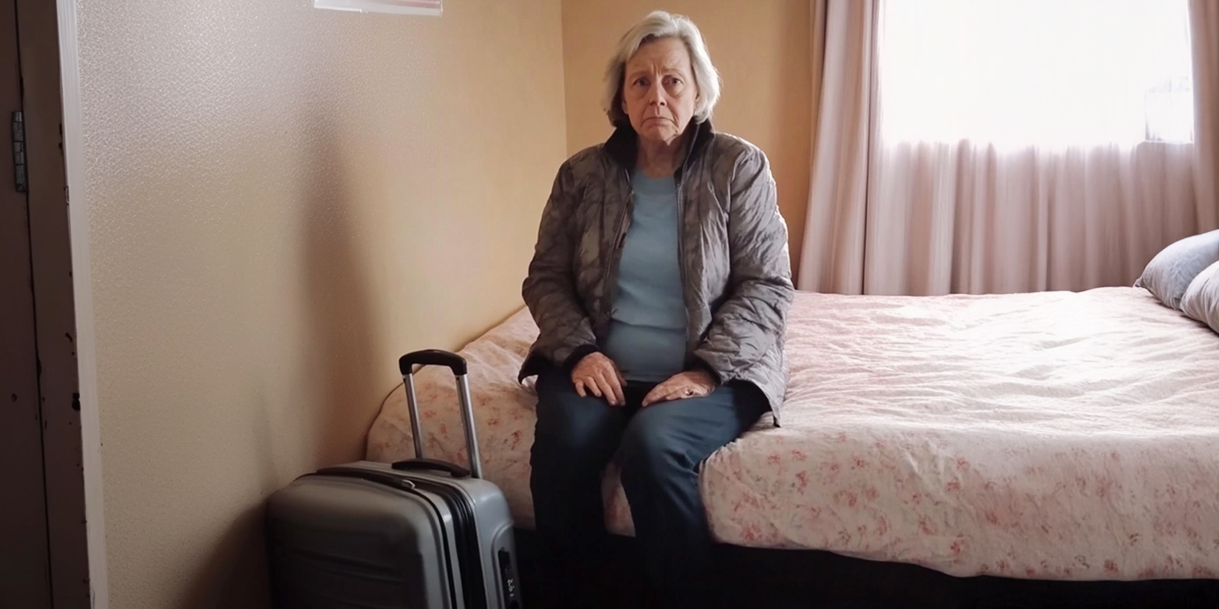 An older woman sitting in a hotel room | Source: AmoMama