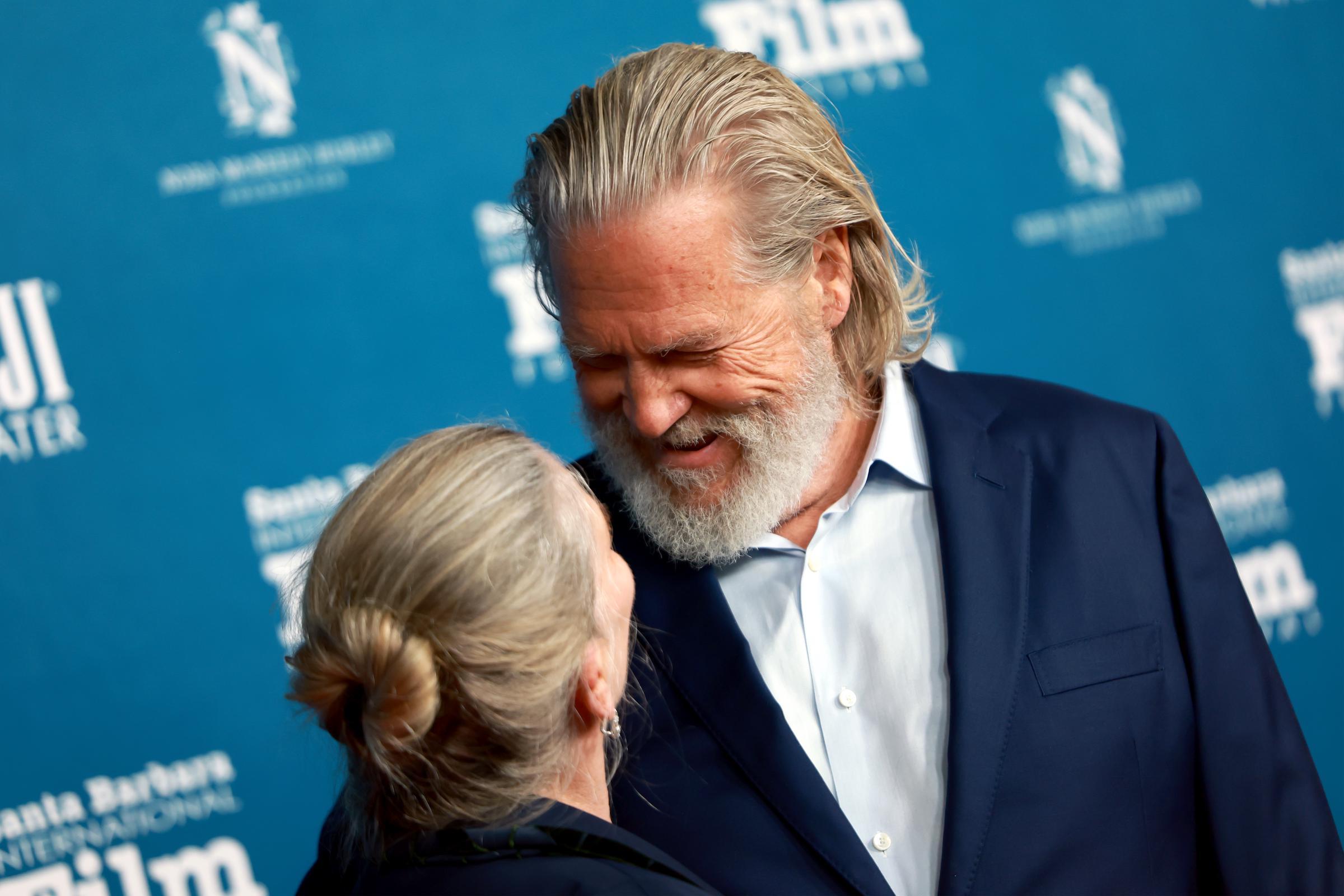 Susan Geston and Jeff Bridges attended the 41st Annual Santa Barbara International Film Festival to celebrate his reception of the "American Riviera Award" at The Arlington Theatre on February 6, 2026, in Santa Barbara, California. | Source: Getty Images