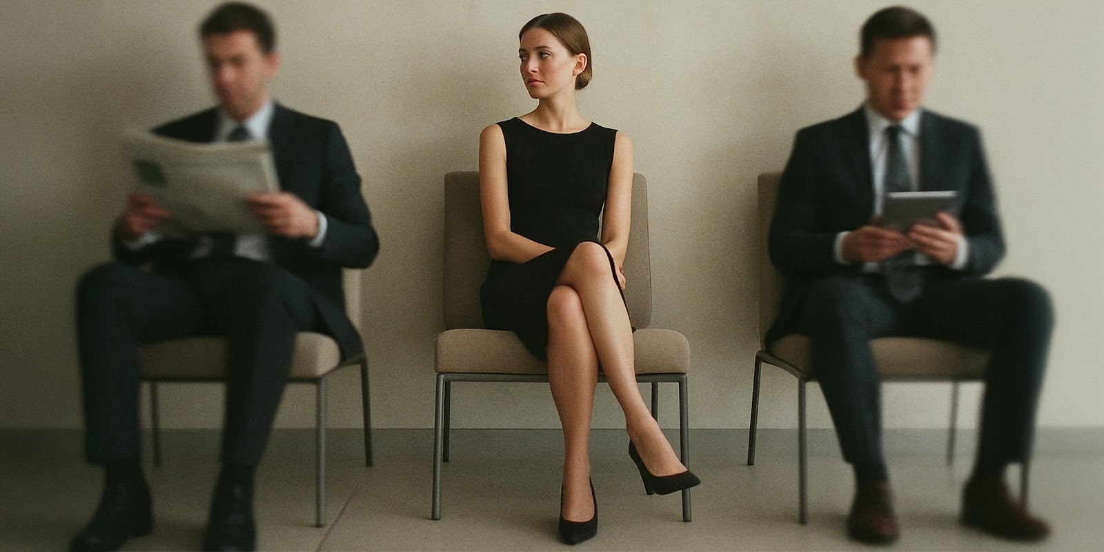 A woman waiting. | Source: Sora