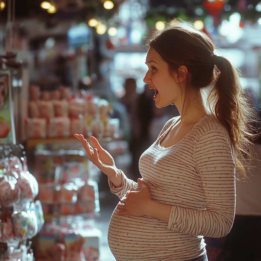 An upset pregnant woman | Source: Midjourney