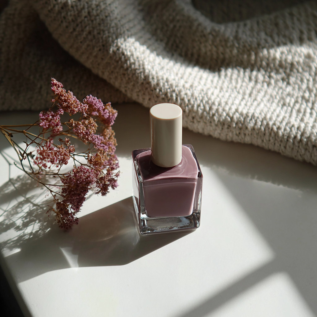 A bottle of nail polish on a table | Source: Midjourney