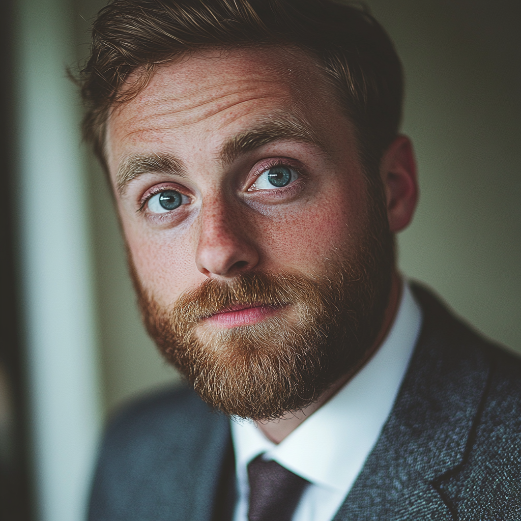 A groom looking at the camera | Source: Midjourney