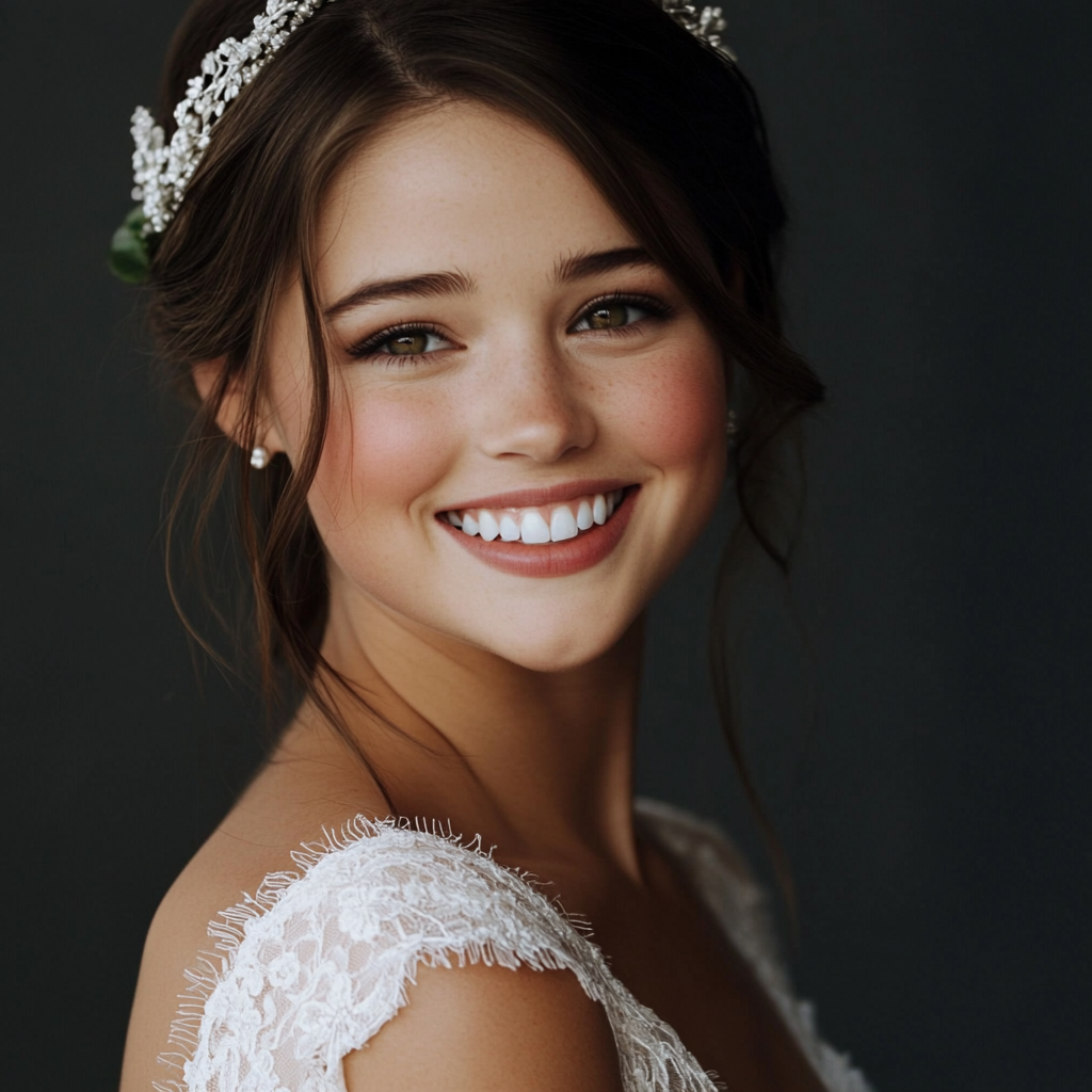 A smiling bride | Source: Midjourney