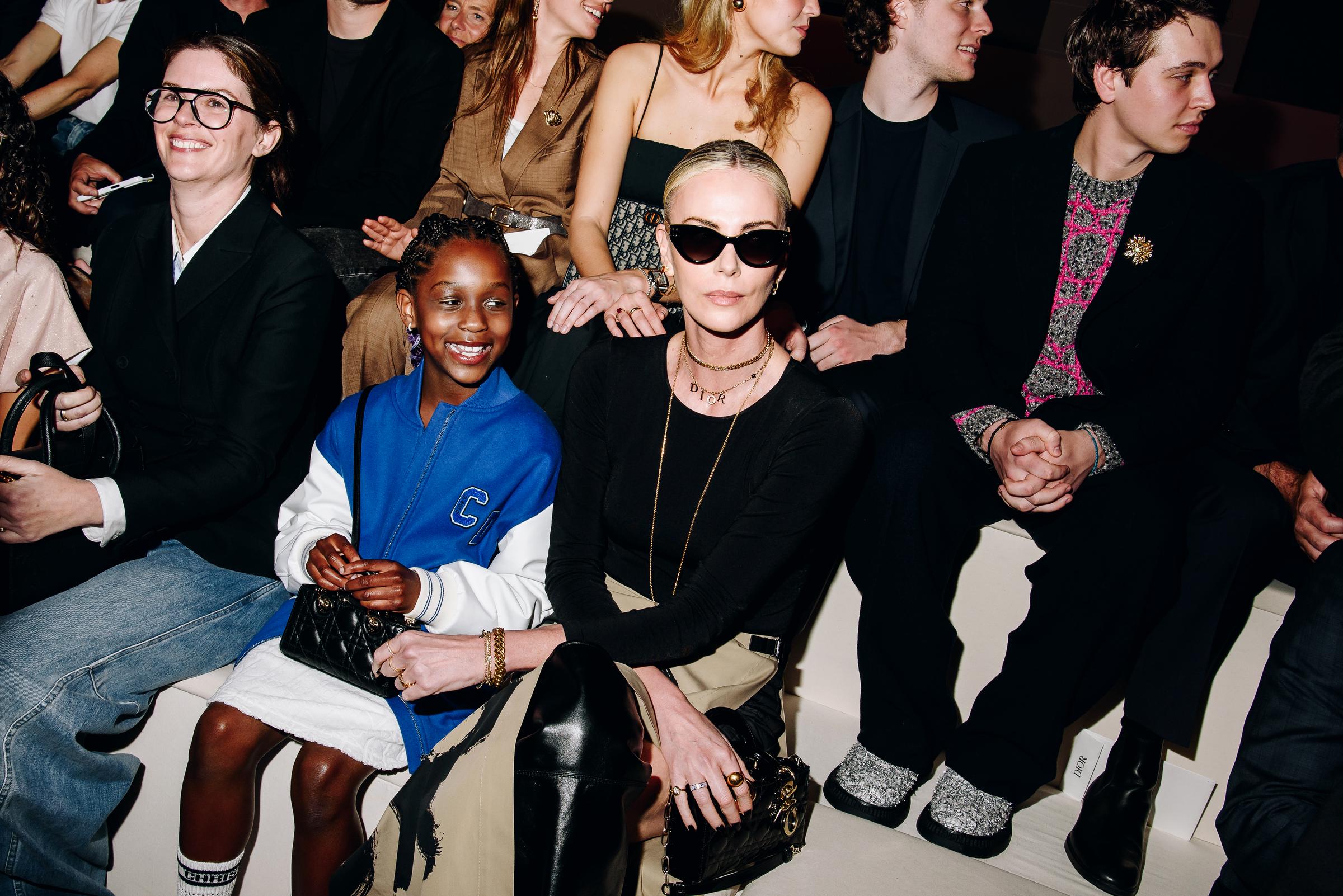 Charlize Theron and daughter August Theron at Dior Pre-Fall 2024 Show held at the Brooklyn Museum on April 15, 2024 in New York City. | Source: Getty Images