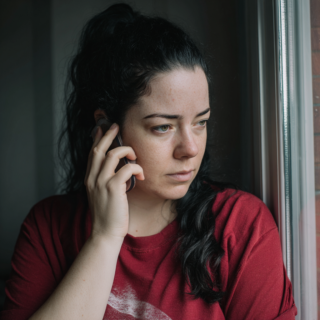 A woman talking on the phone | Source: Midjourney
