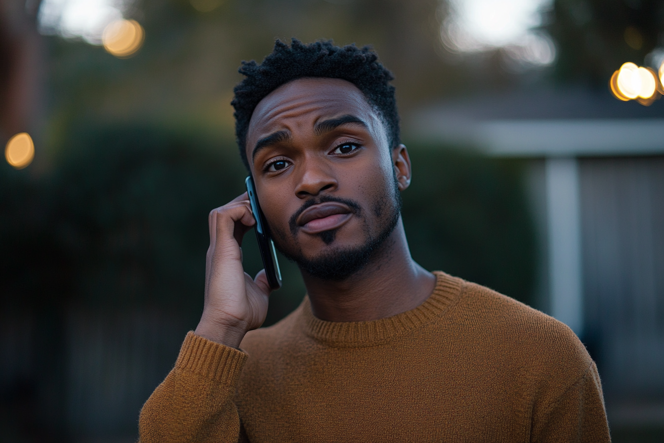 A man on the phone | Source: Midjourney