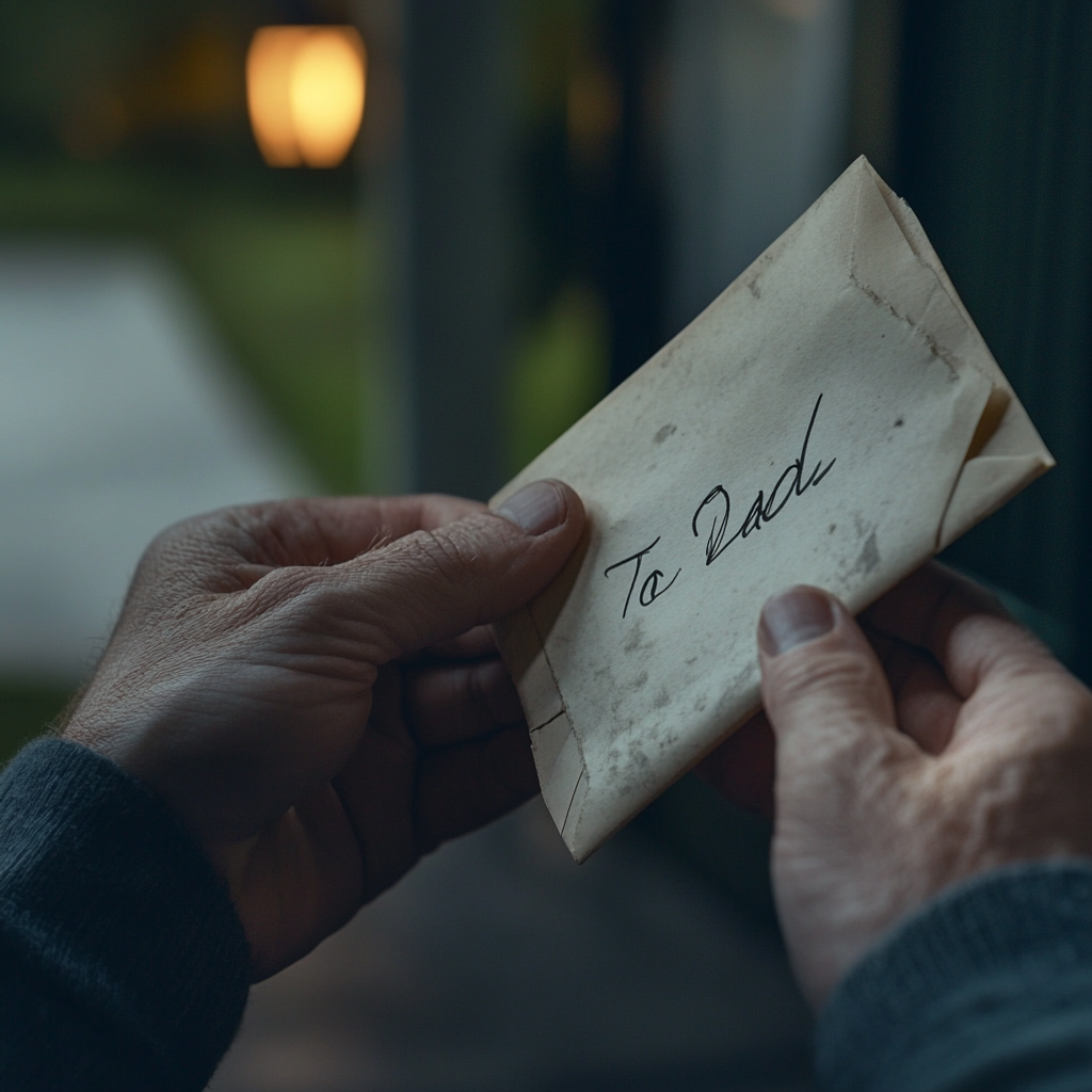 A man holding an envelope | Source: Midjourney