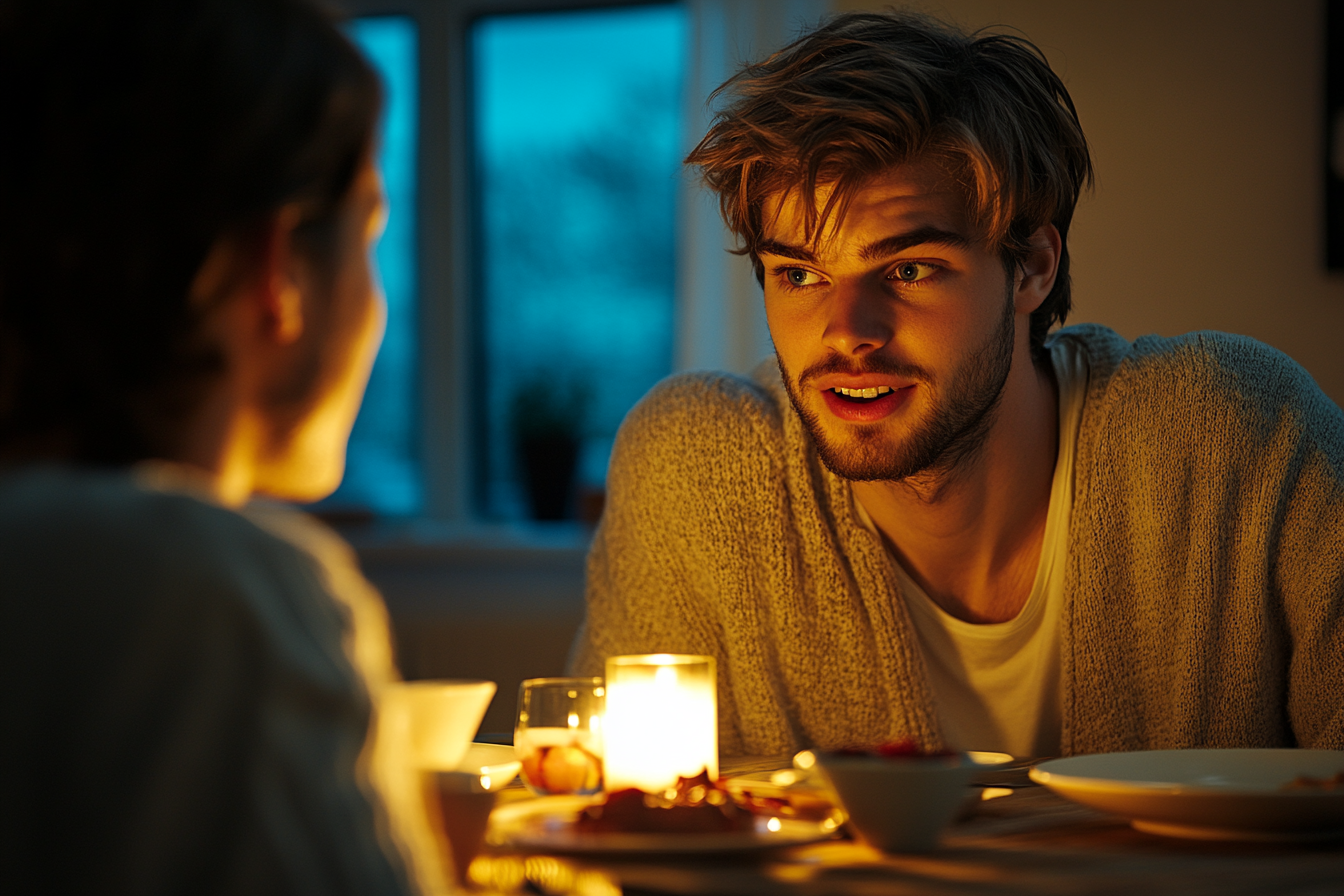 A man talking to a woman | Source: Midjourney