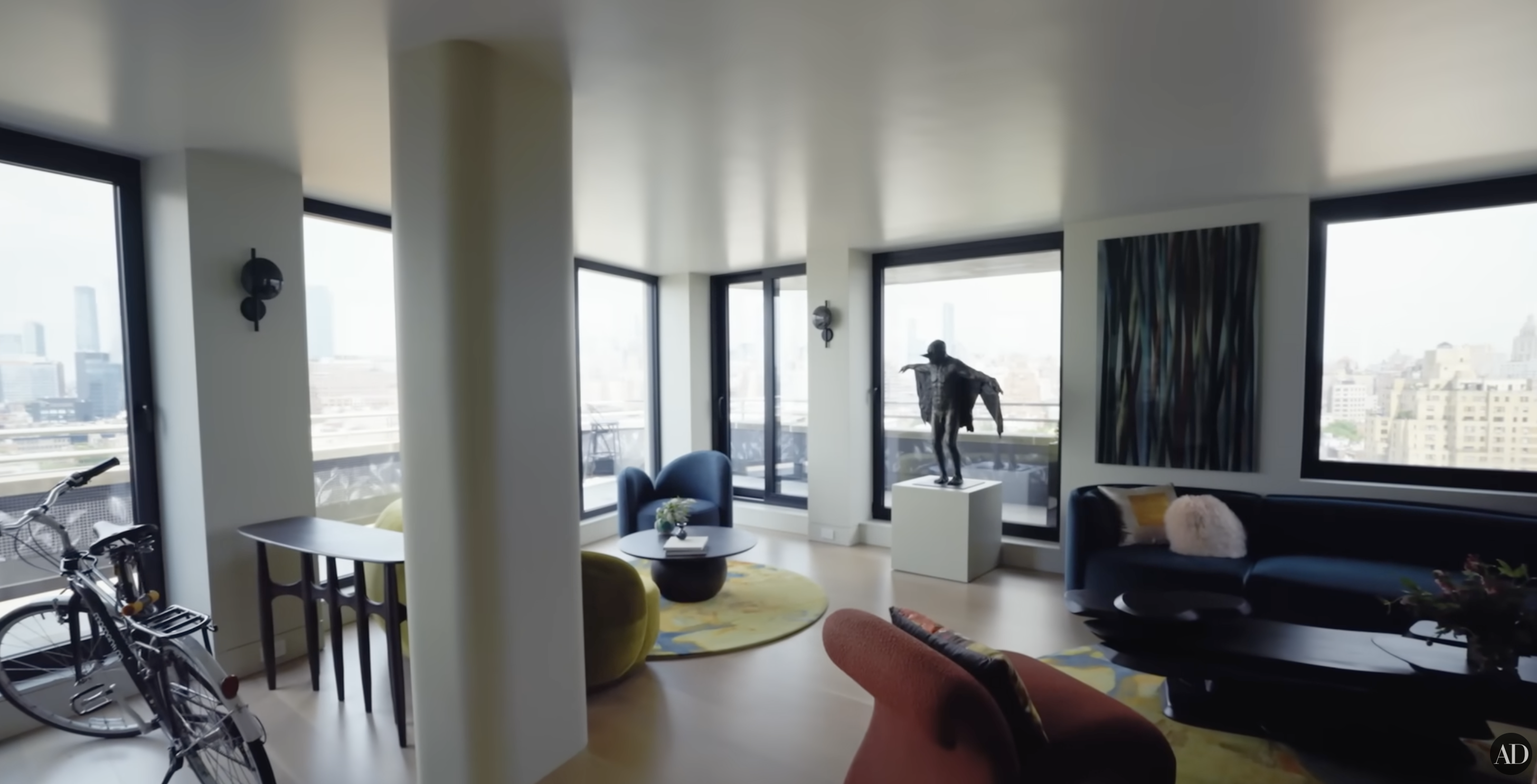 Christopher Meloni's main living room | Source: YouTube/Architectural Digest