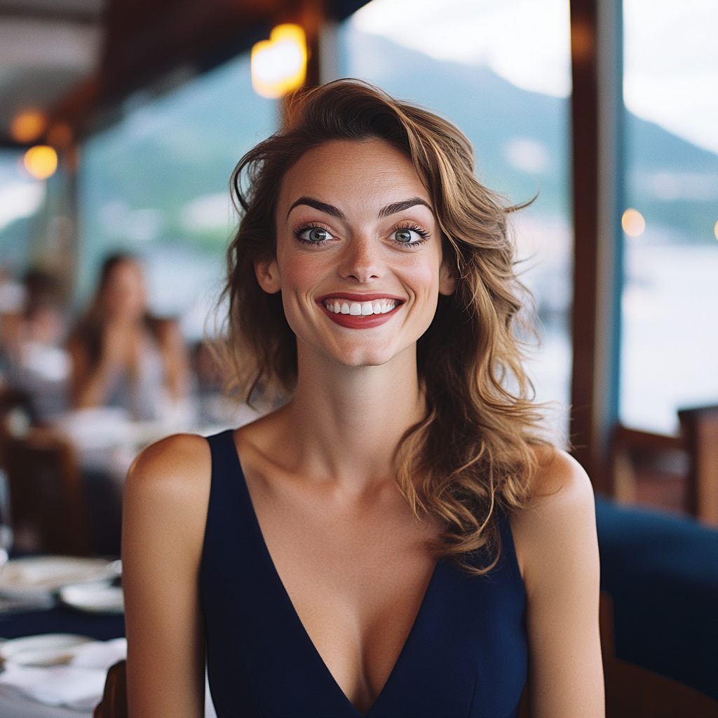 A woman smiling | Source: Midjourney