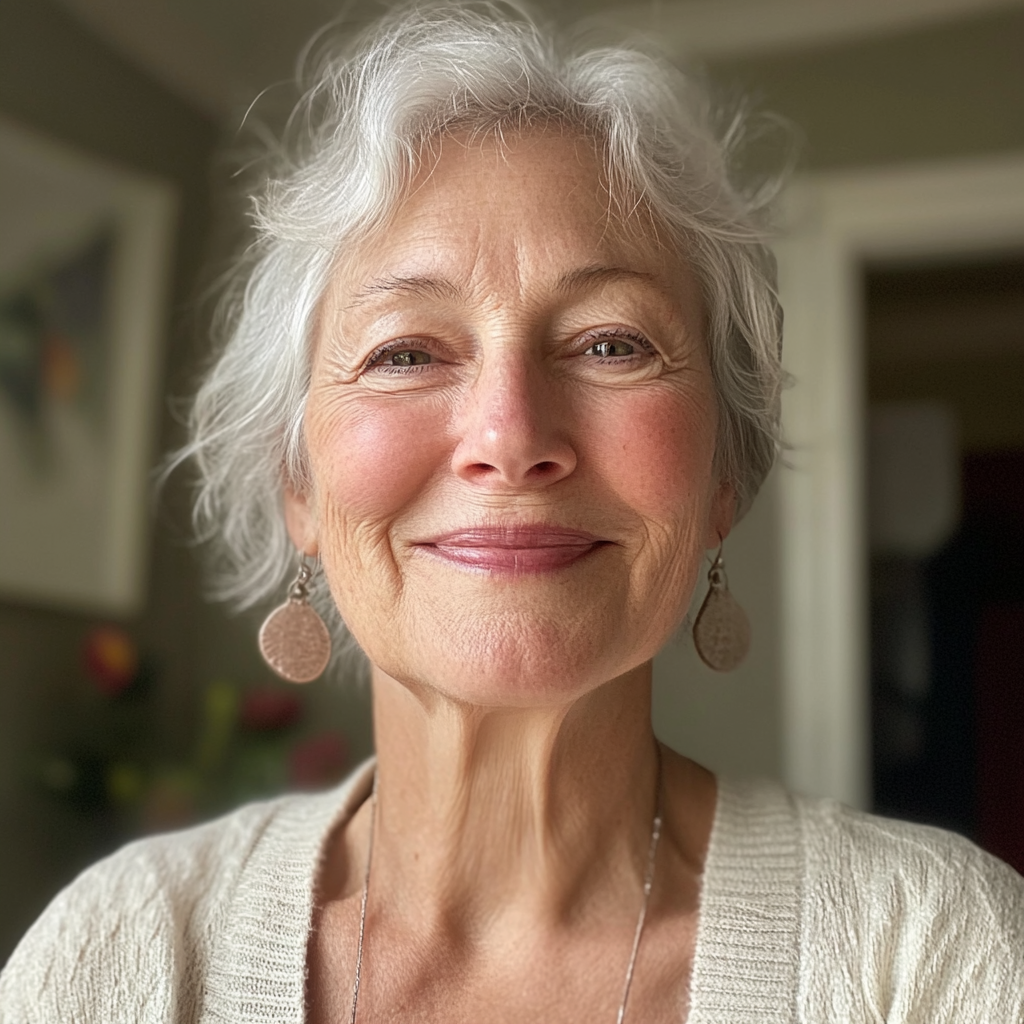 A smiling older woman | Source: Midjourney