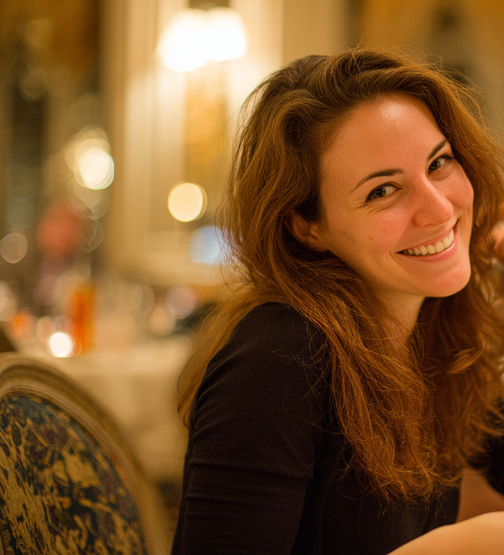 A woman with a mischievous smile | Source: Midjourney