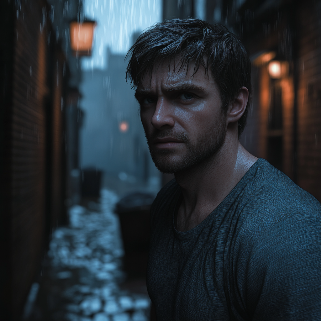 A man standing in an alley | Source: Midjourney