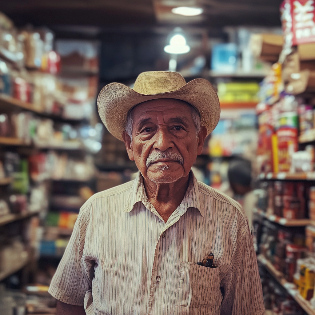 An old shopkeeper | Source: Midjourney