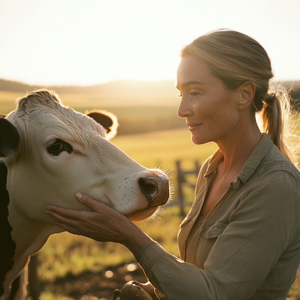 A woman tending to a horse | Source: Midjourney