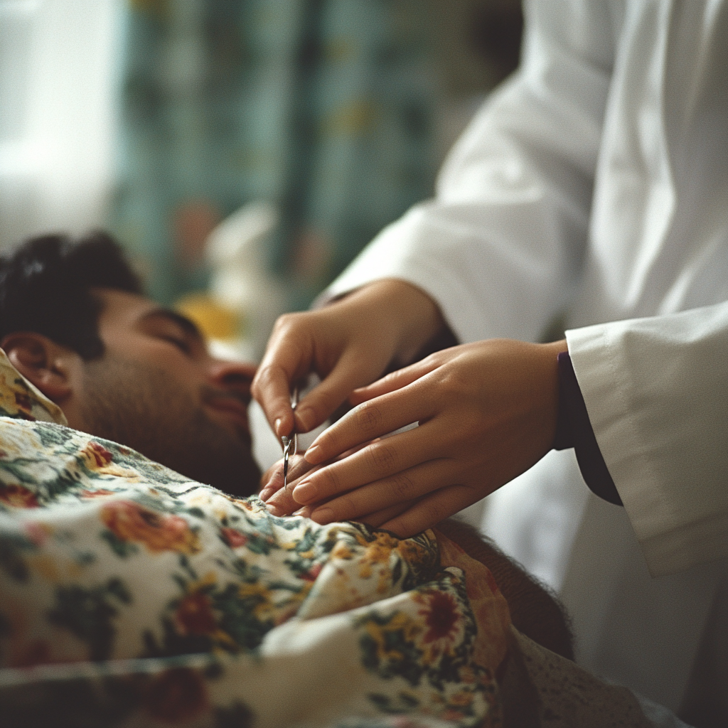 A woman helping a patient | Source: Midjourney