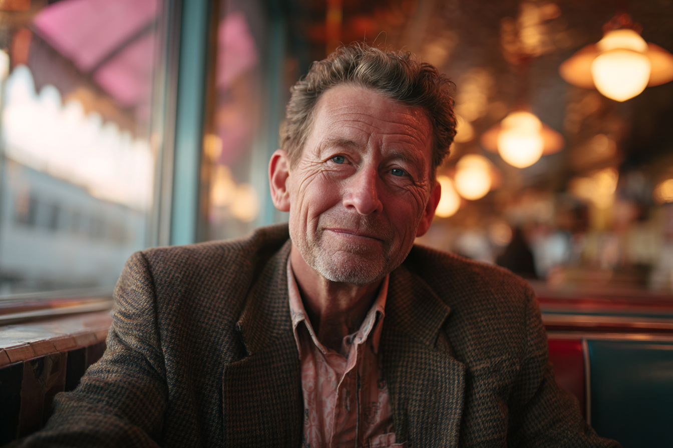 A man sitting in a diner | Source: Midjourney