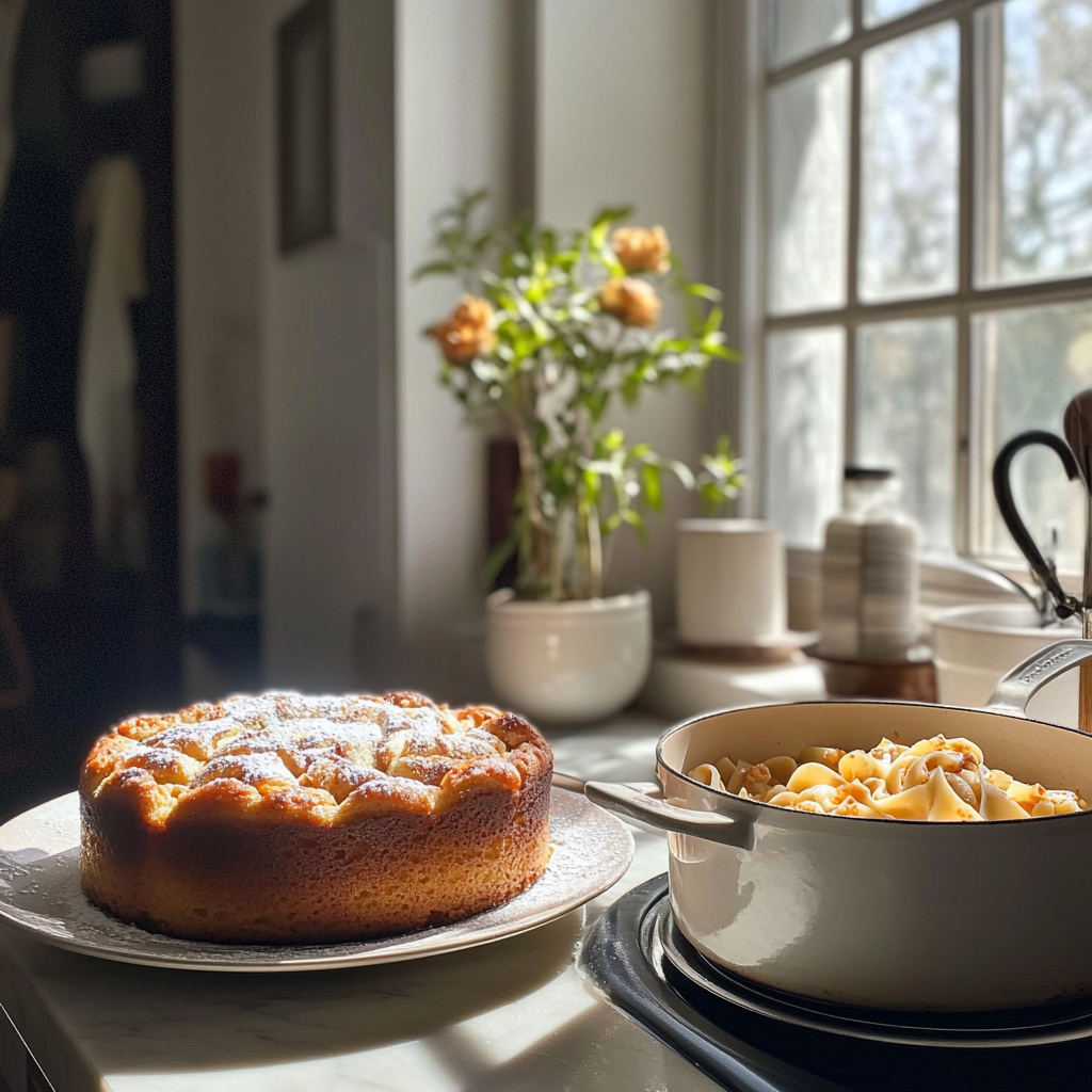 Food on a counter | Source: Midjourney