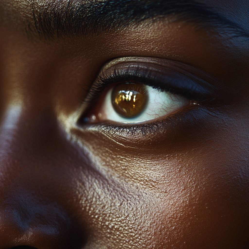 A close-up shot of a woman's face | Source: Midjourney