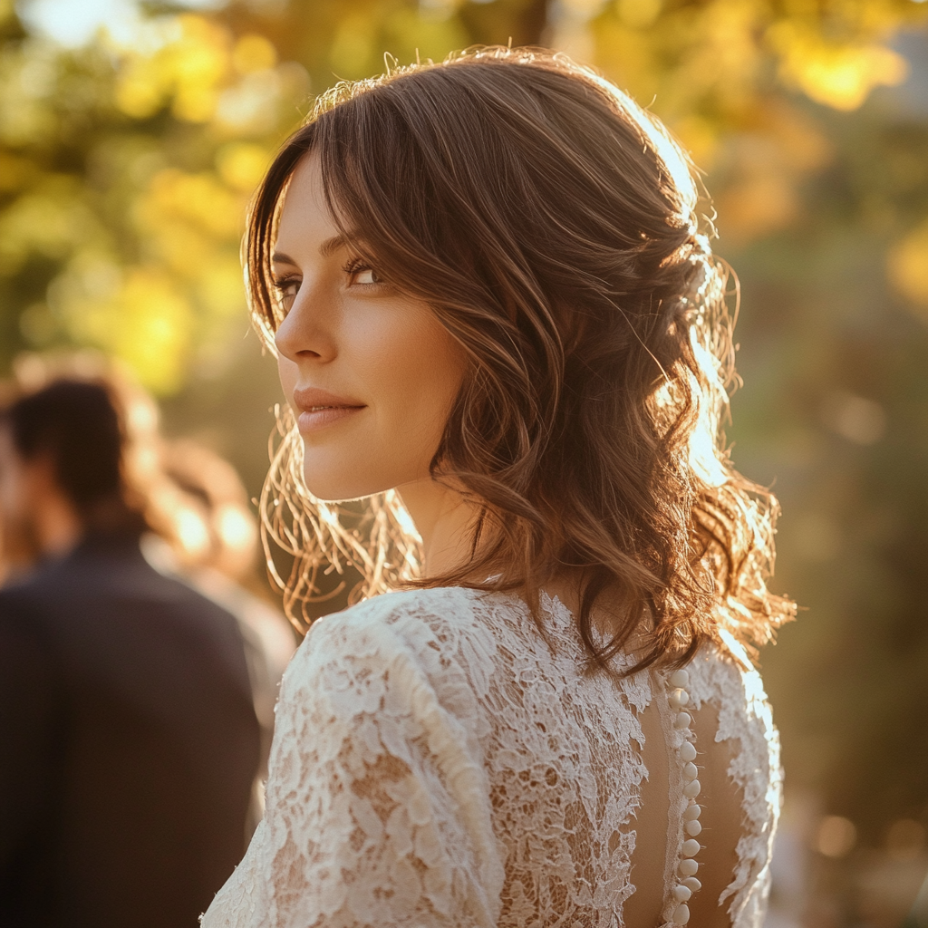 A smiling bride | Source: Midjourney