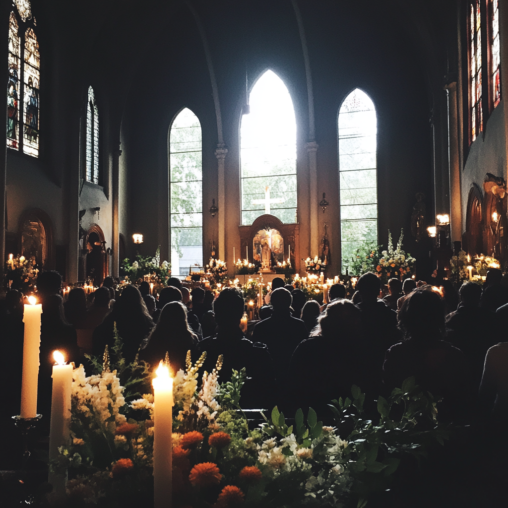 People at a funeral | Source: Midjourney