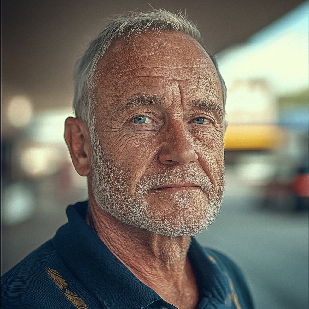 A man standing in a parking lot | Source: Midjourney