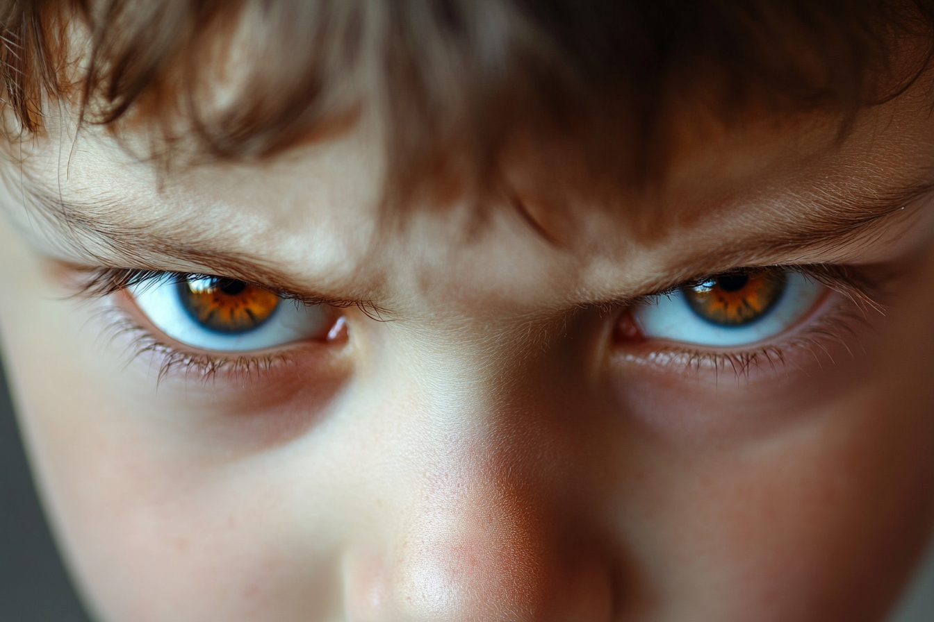 A furious boy glaring at someone | Source: Midjourney