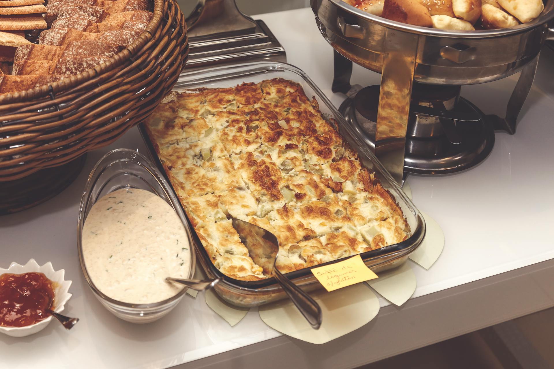 Dishes arranged on a table buffet-style | Source: Pexels