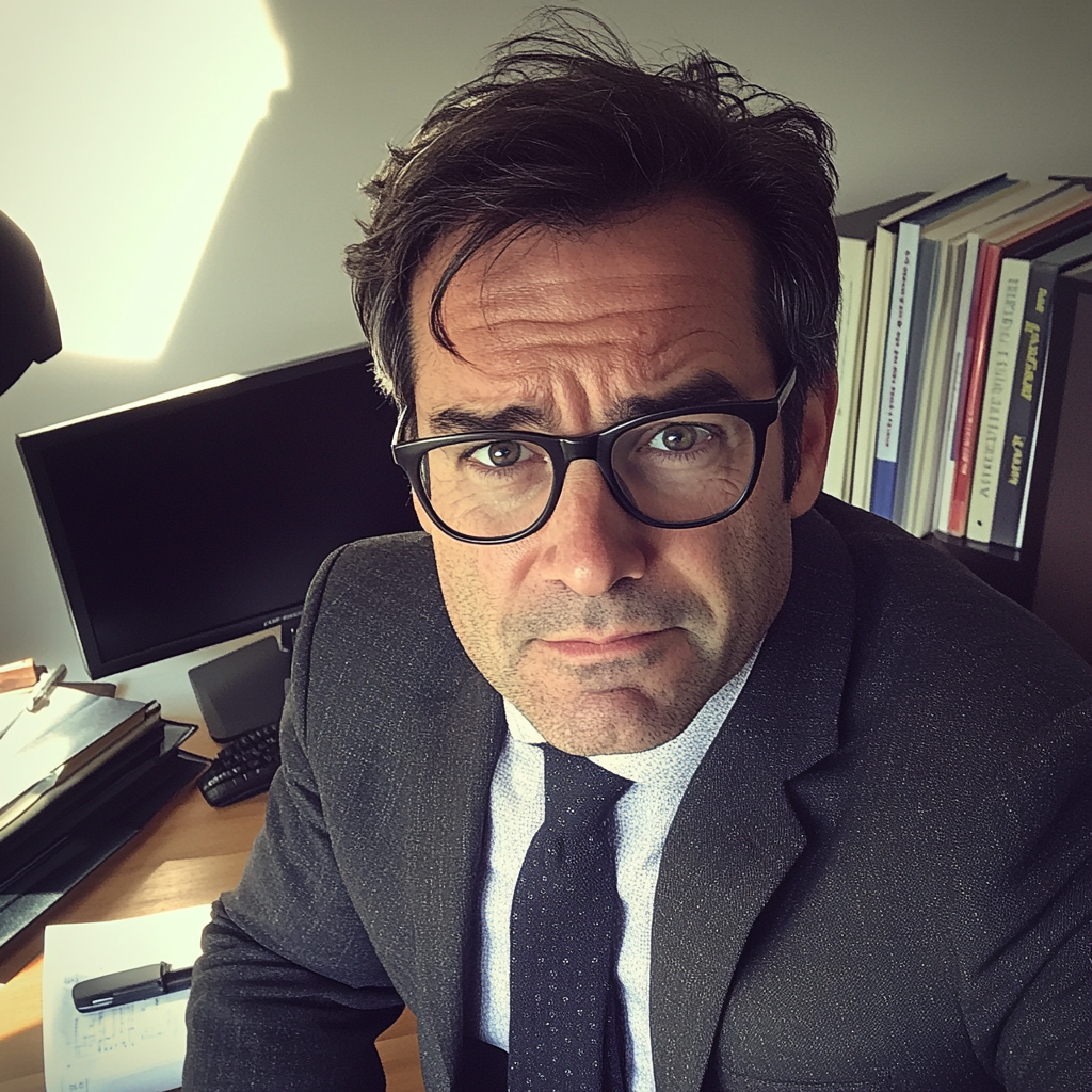 A lawyer sitting at his desk | Source: Midjourney