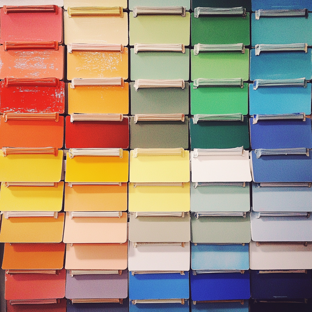 Paint swatches in a store | Source: Midjourney