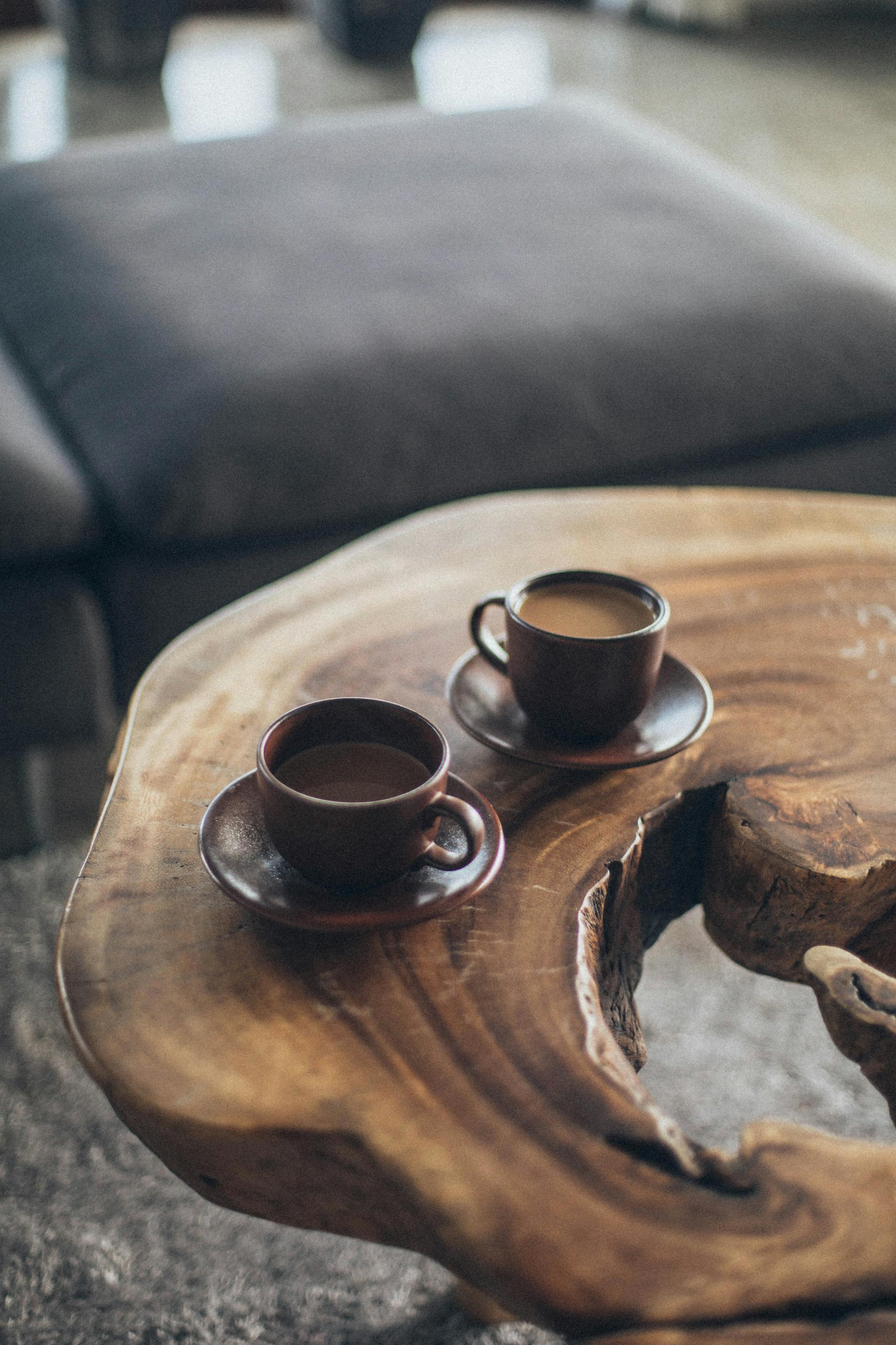 Two cups of coffee on a table | Source: Pexels