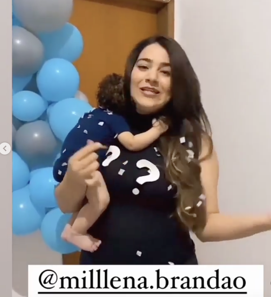 Millena Brandao at the paternity reveal party | Source: Instagram.com/milllena.brandao