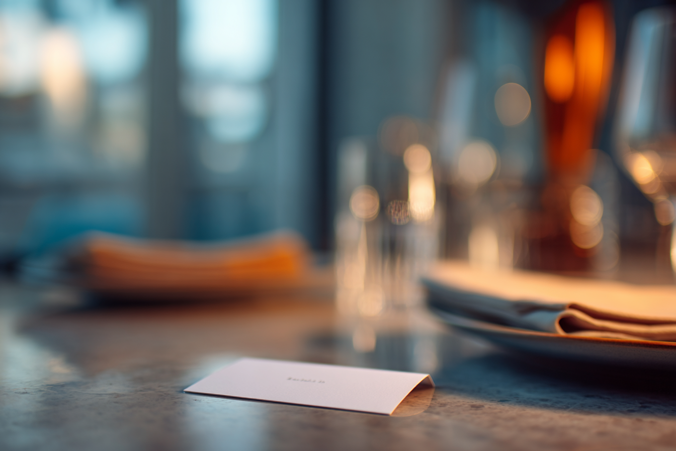 A business card on a table | Source: Midjourney
