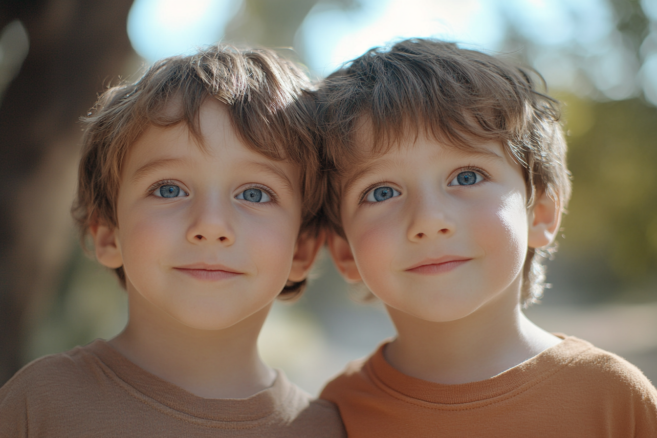Twin boys standing together | Source: Midjourney