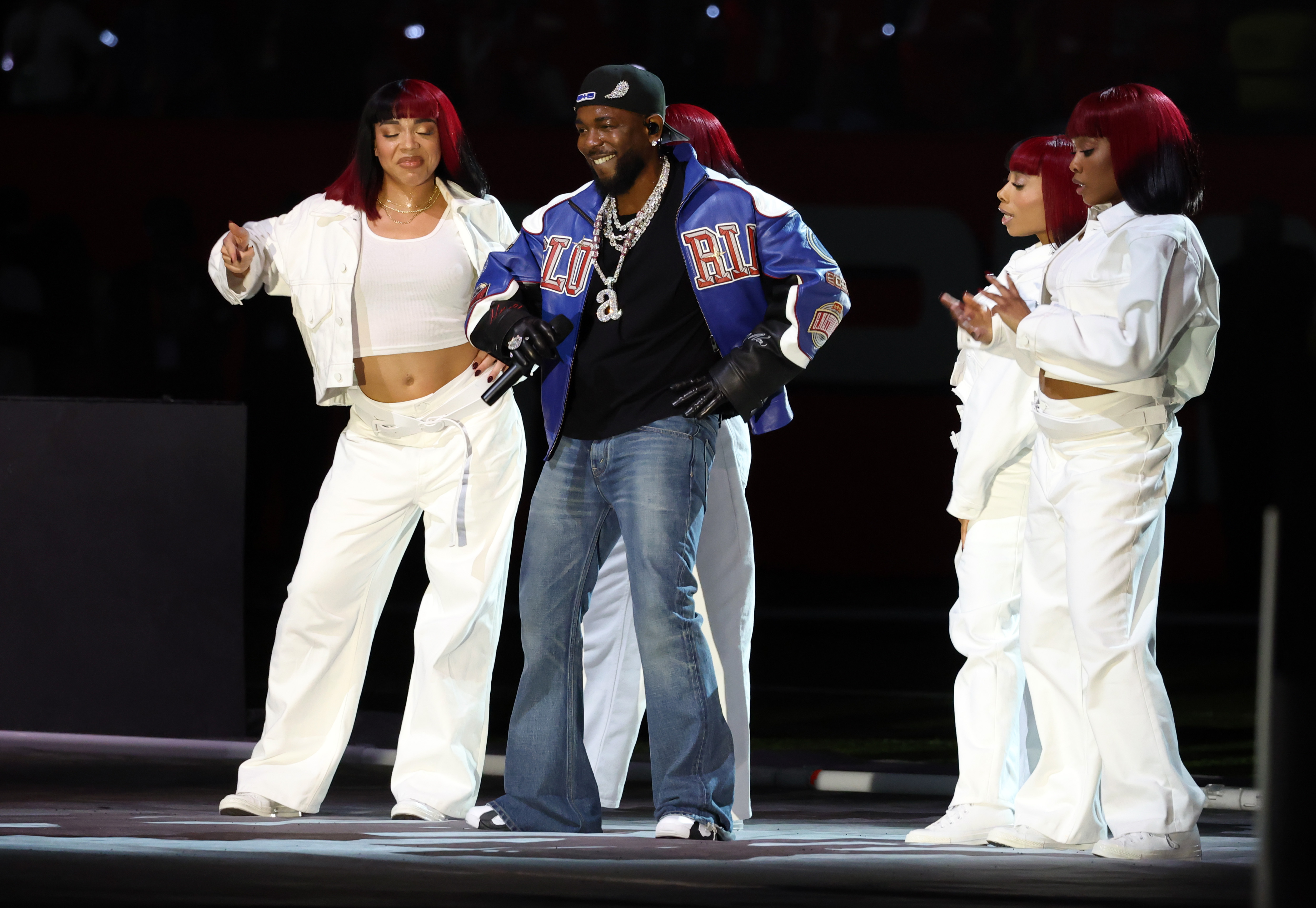 Kendrick Lamar during the Super Bowl LIX on February 9, 2025, in New Orleans, Louisiana. | Source: Getty Images