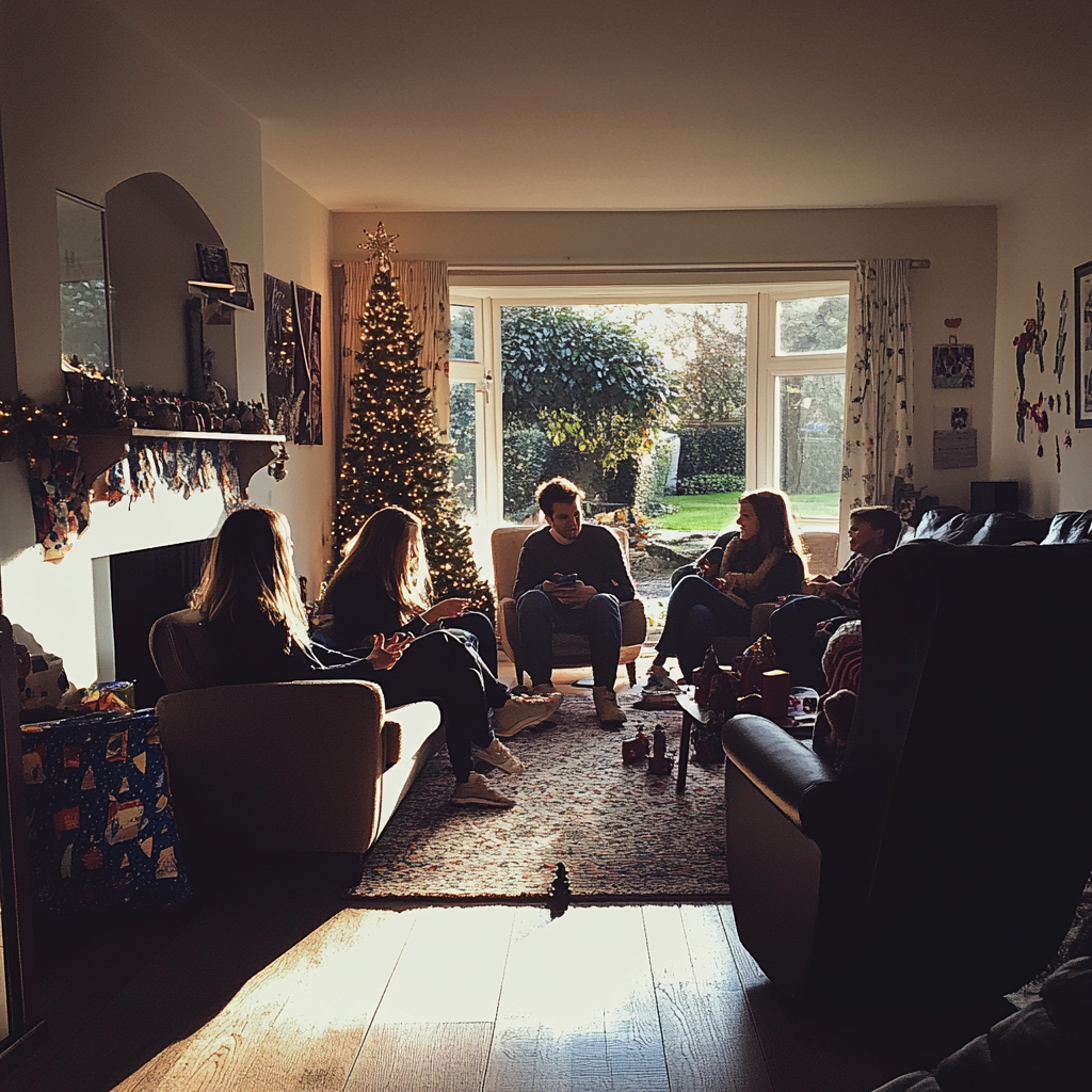 A family sitting together | Source: Midjourney