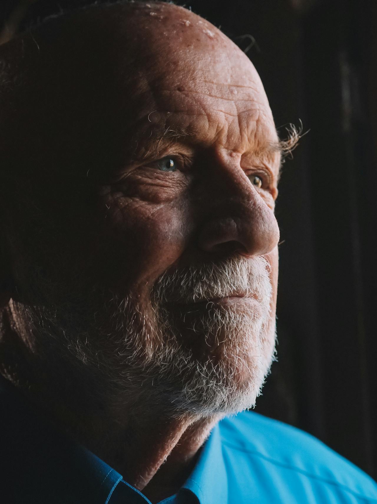 An elderly man in a blue shirt | Source: Pexels