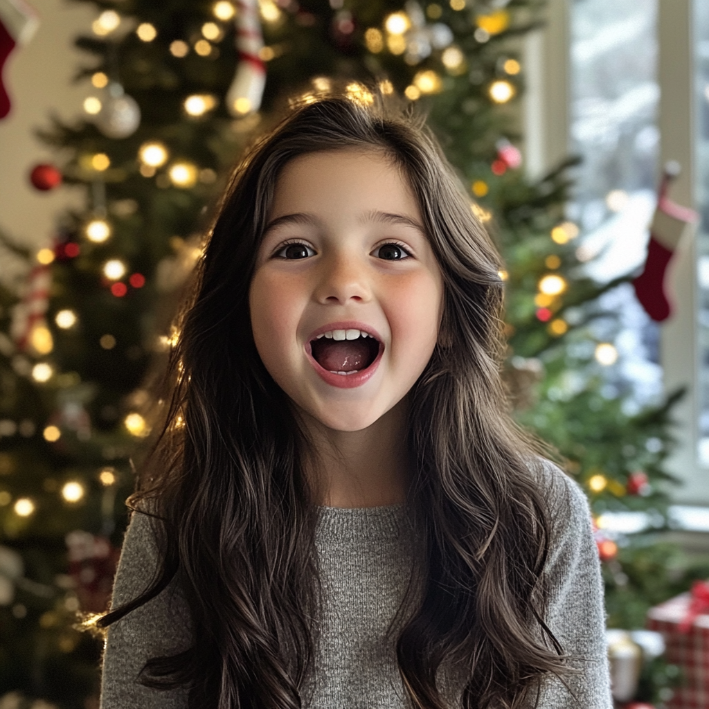 An excited little girl | Source: Midjourney