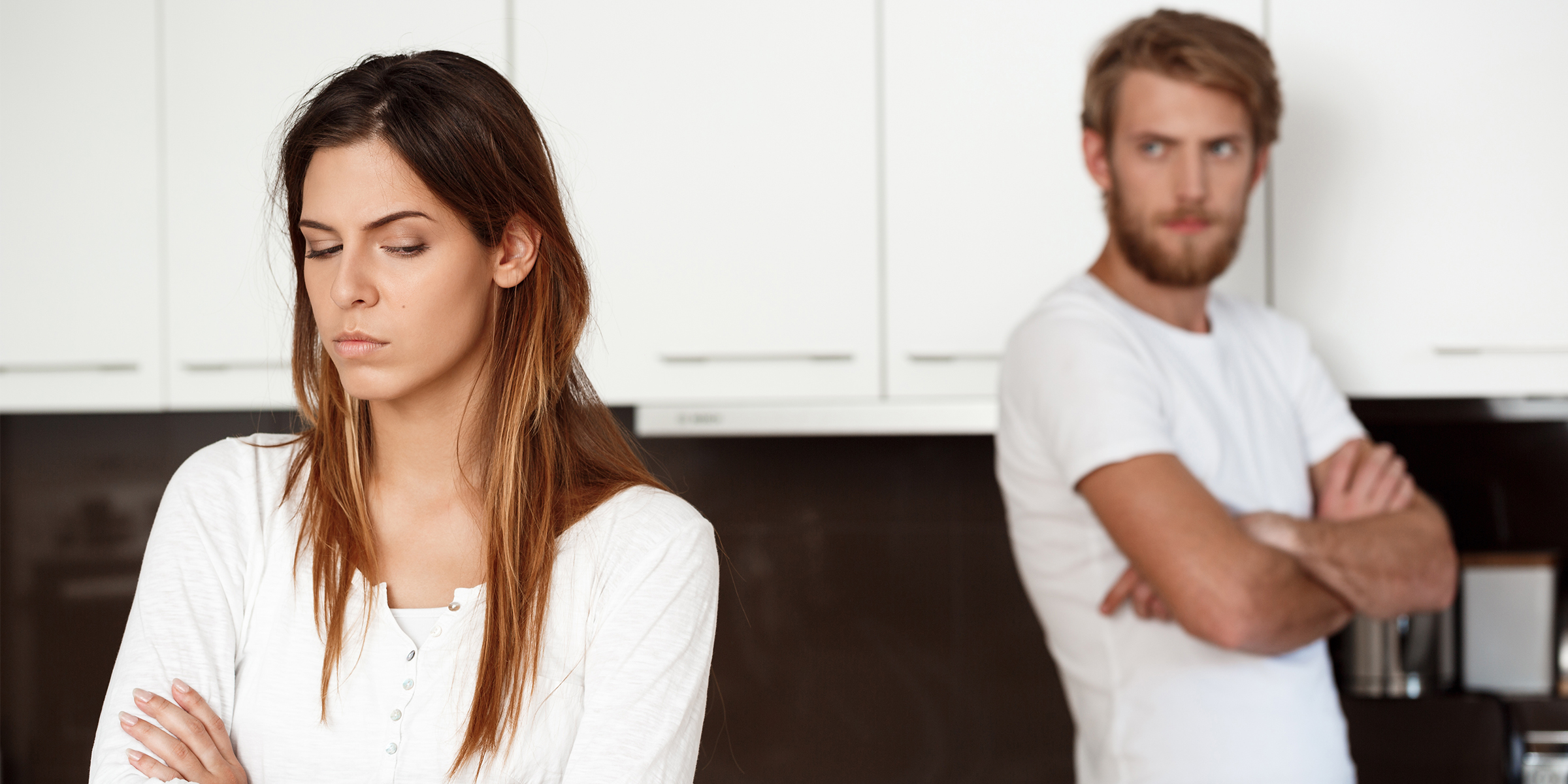 A woman turning away from her husband | Source: Freepik