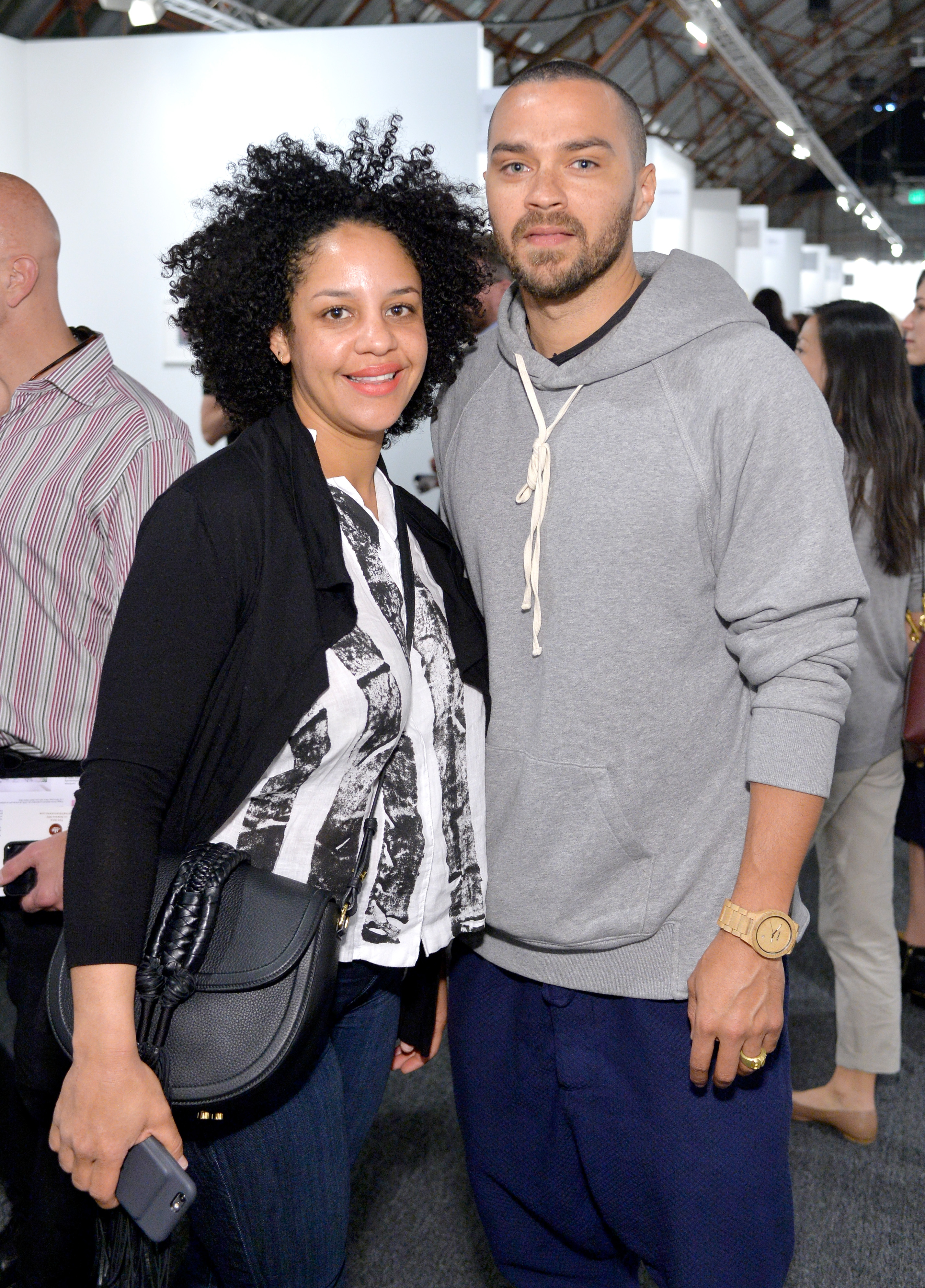 Aryn Drake-Lee and Jesse Williams at the Art Los Angeles Contemporary 2016 Opening Night at Barker Hangar on January 28 in Santa Monica, California. | Source: Getty Images