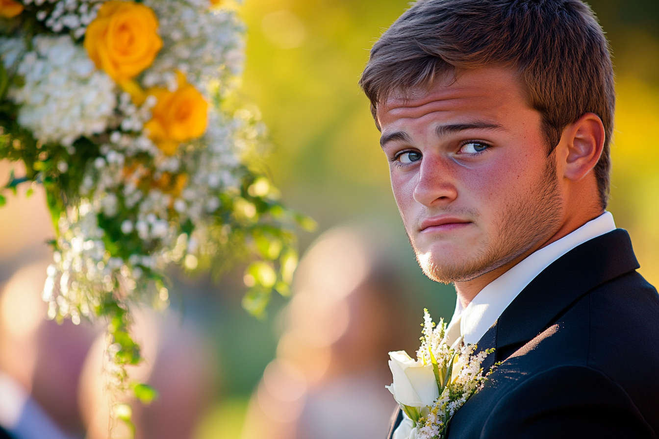The groom at a wedding | Source: Midjourney