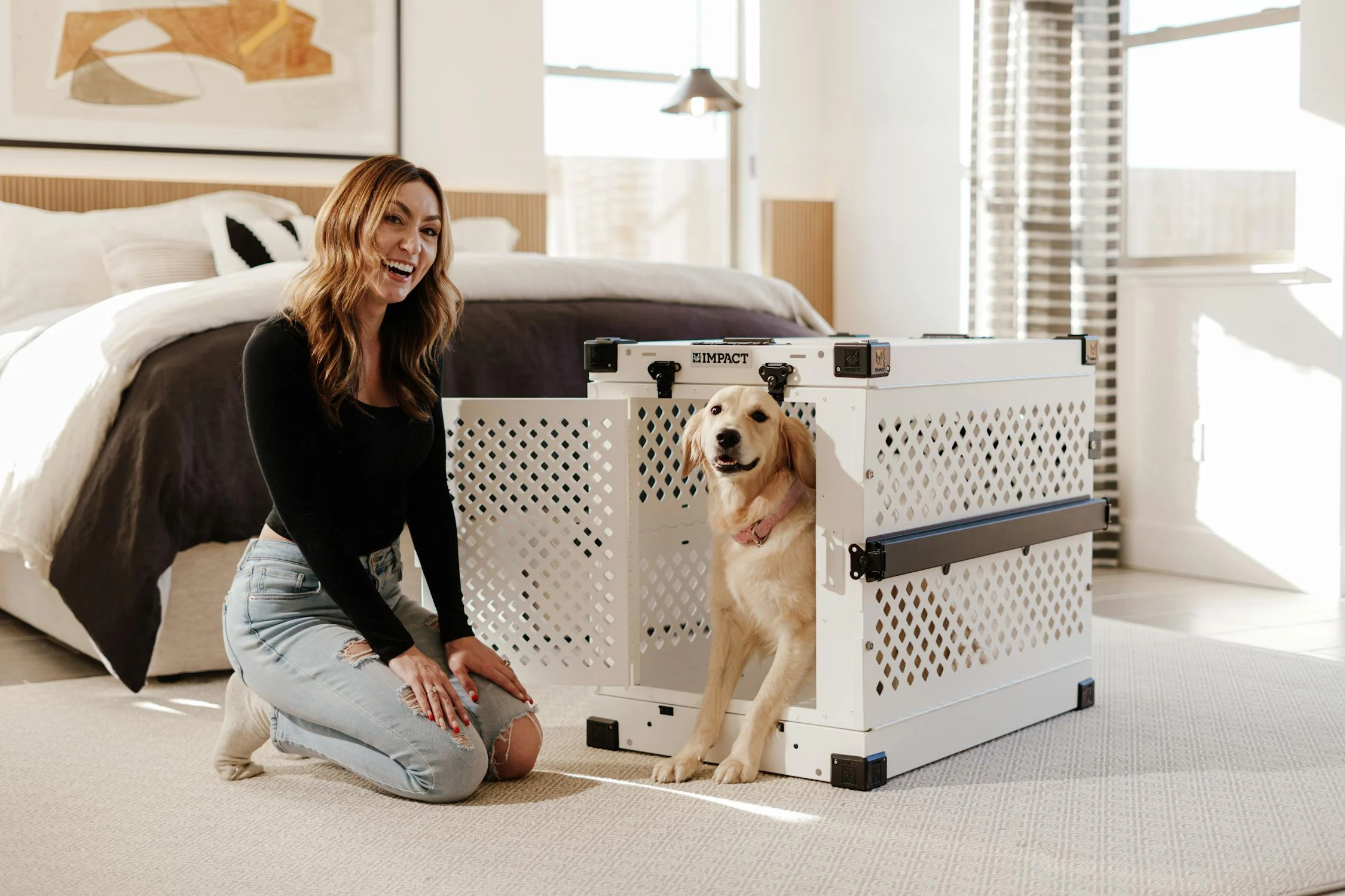 A woman bringing home a dog | Source: Pexels