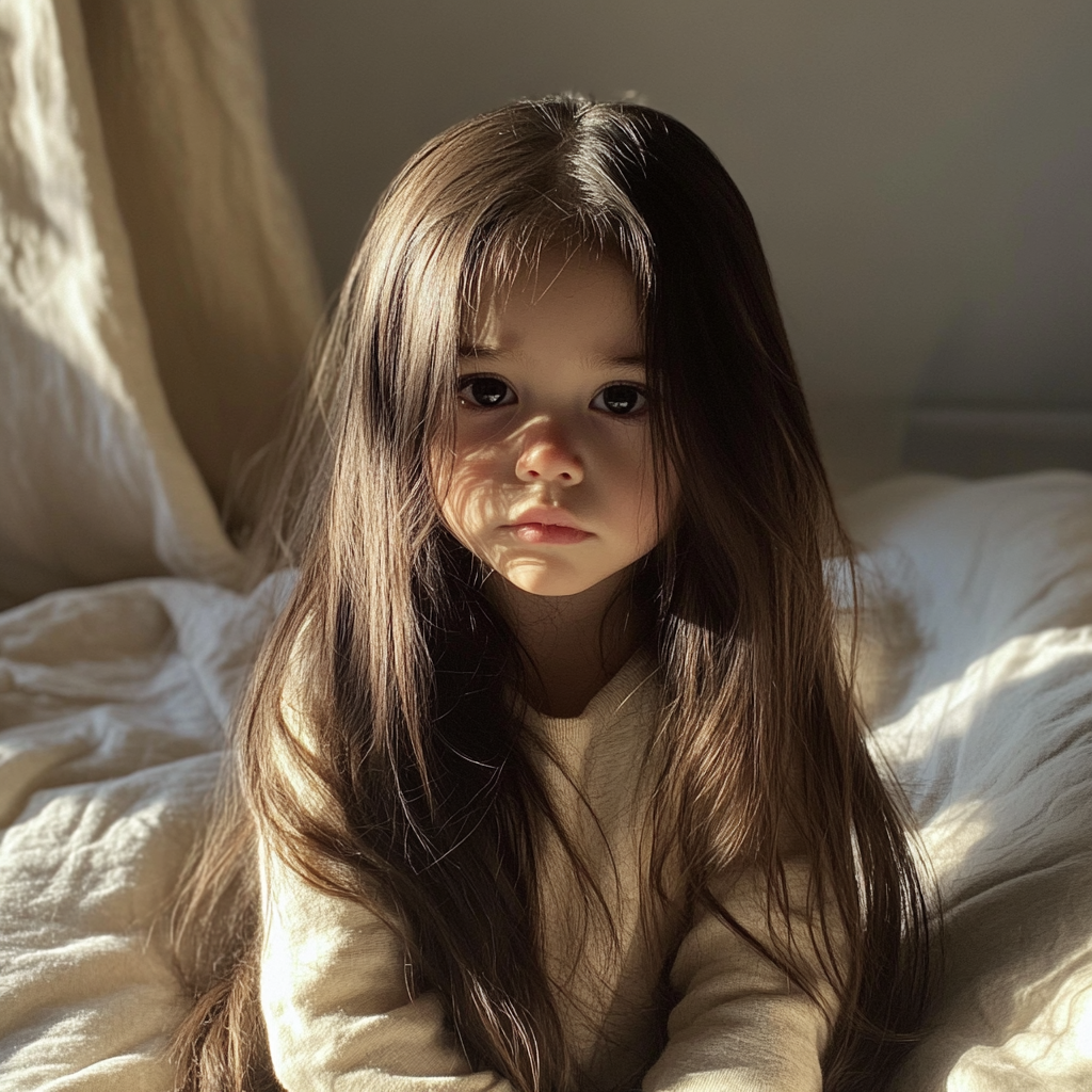 An upset little girl | Source: Midjourney